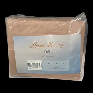 NEW Loyal Berry Full Size 6 Piece Sheet Set Color Pearl Powder New in Package